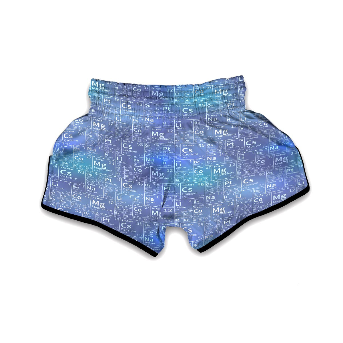 Periodic Table Science Pattern Print Muay Thai Boxing Shorts-grizzshop