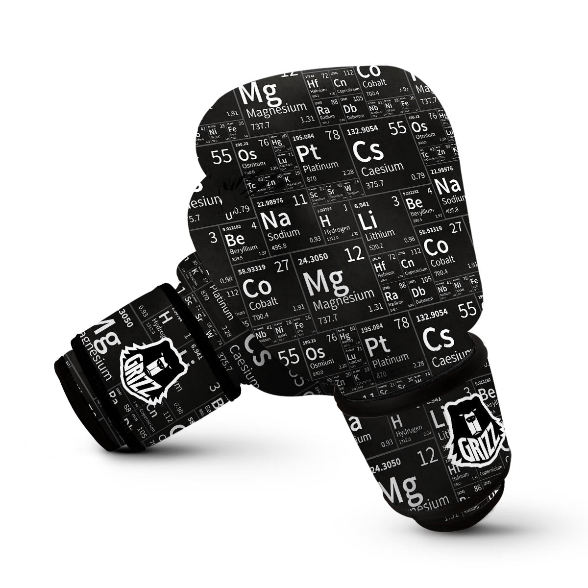 Periodic Table Science Print Pattern Boxing Gloves-grizzshop