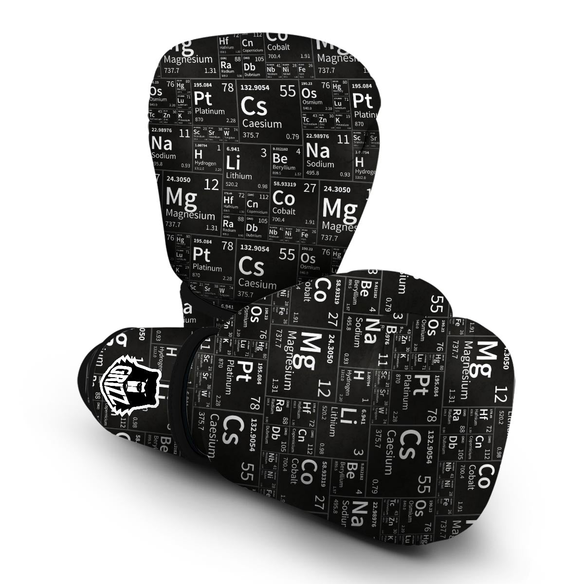 Periodic Table Science Print Pattern Boxing Gloves-grizzshop