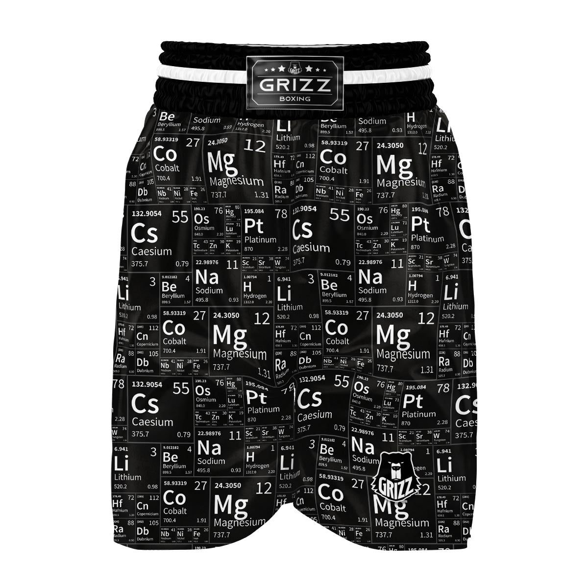 Periodic Table Science Print Pattern Boxing Shorts-grizzshop