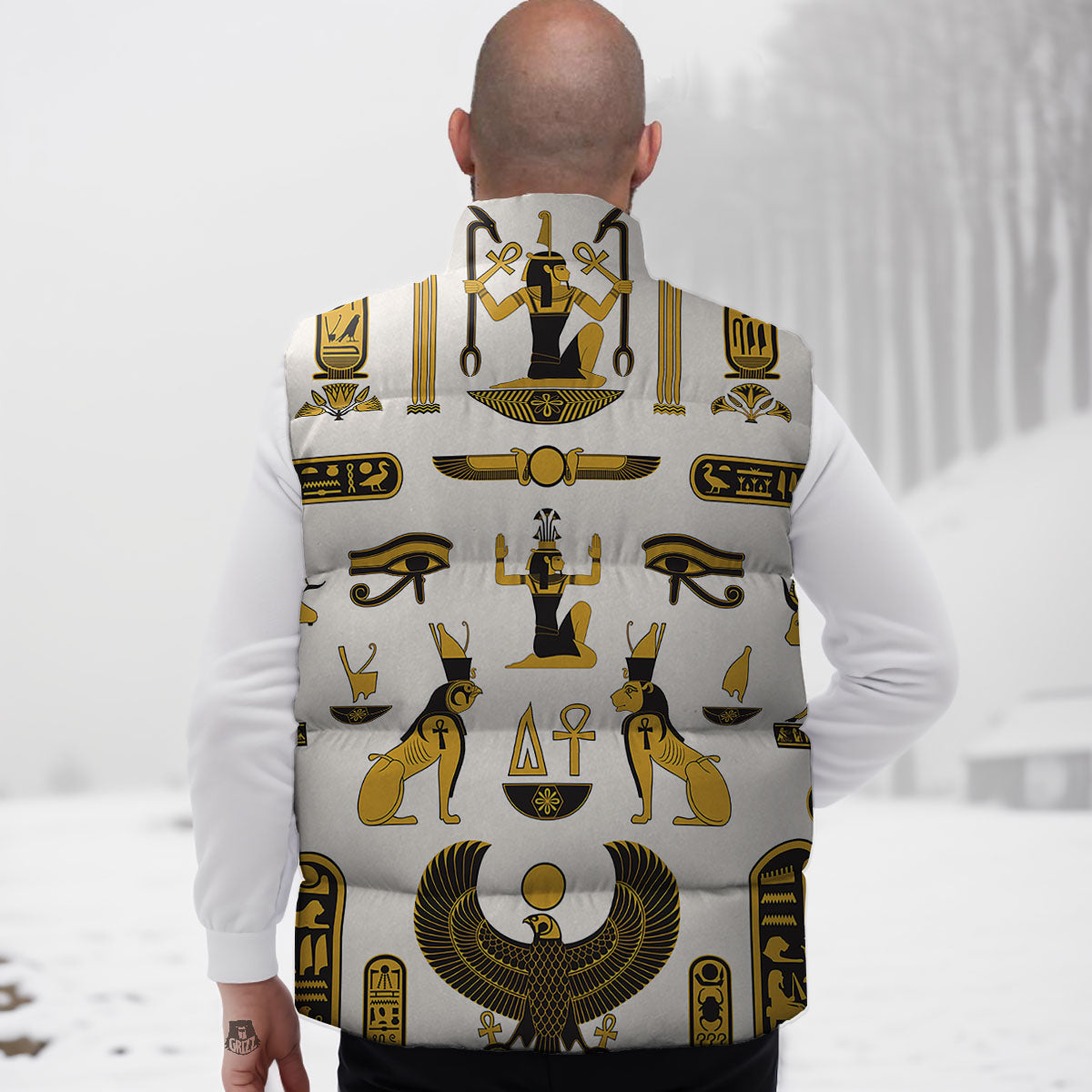 Pharaohs And Gods Egyptian Print Down Vest