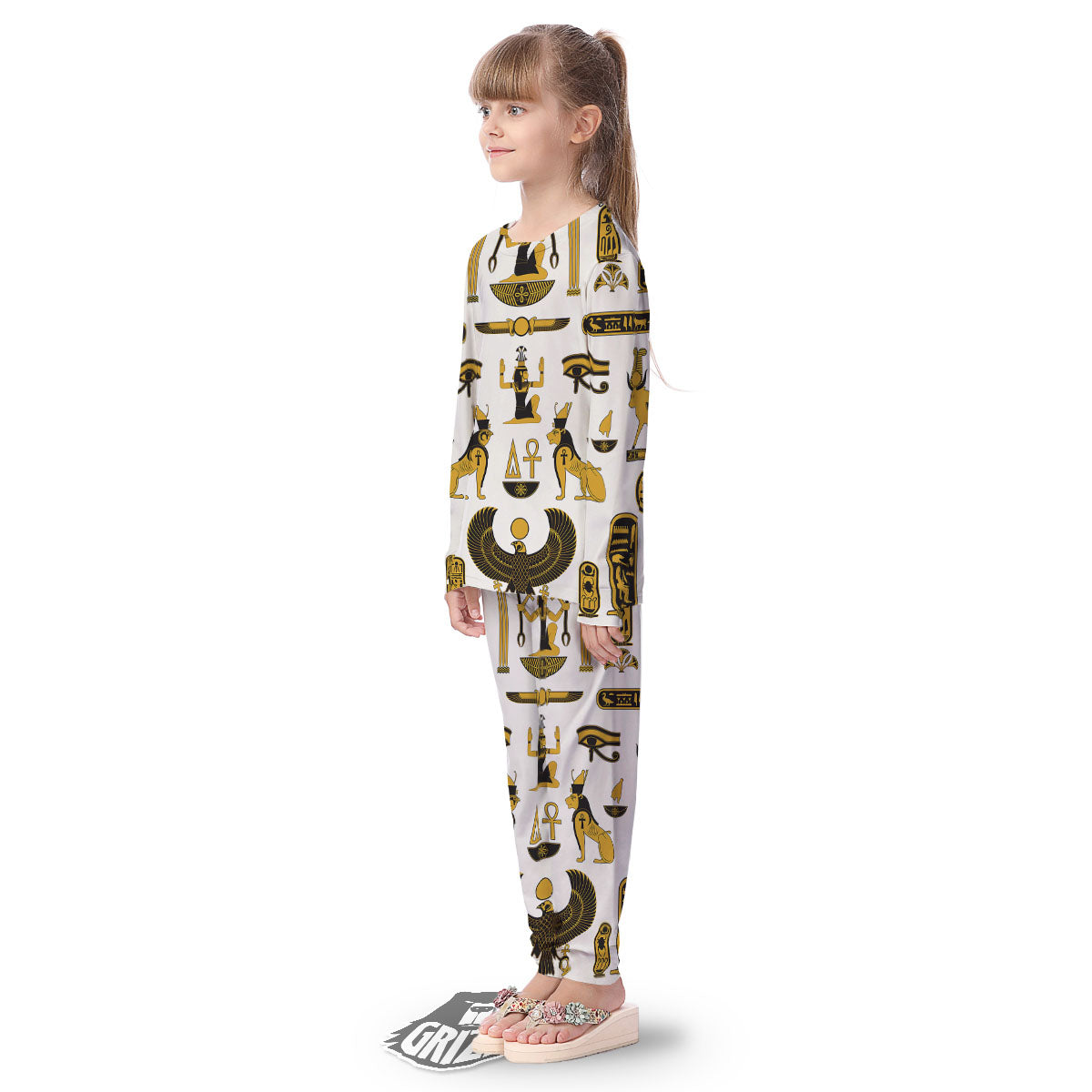 Pharaohs And Gods Egyptian Print Kid's Pajamas-grizzshop