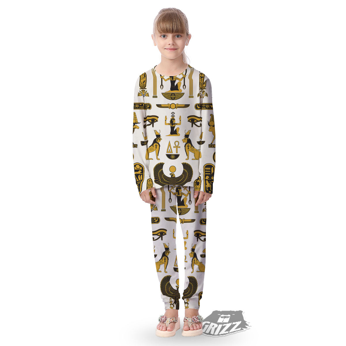 Pharaohs And Gods Egyptian Print Kid's Pajamas-grizzshop