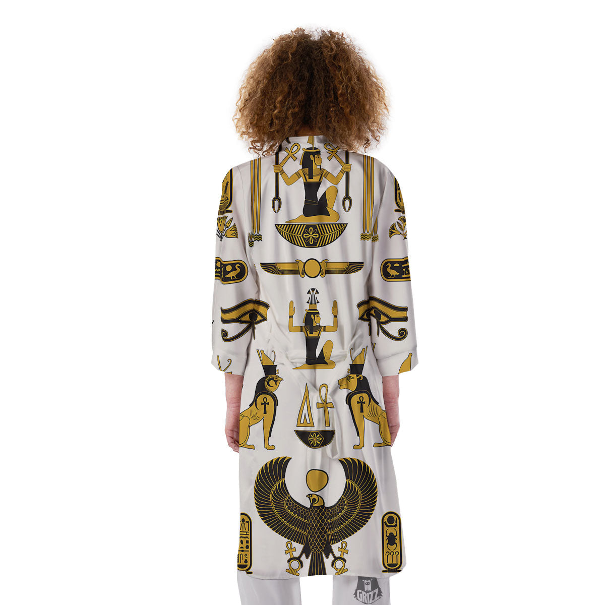Pharaohs And Gods Egyptian Print Kimono-grizzshop