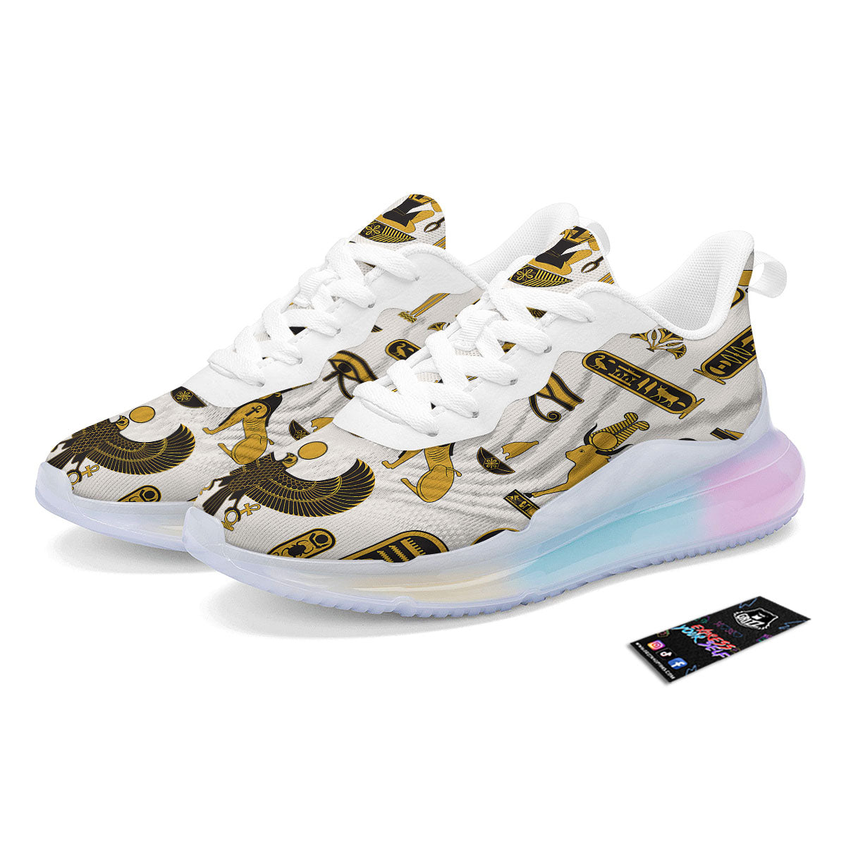 Pharaohs And Gods Egyptian Print Running Sneakers-grizzshop