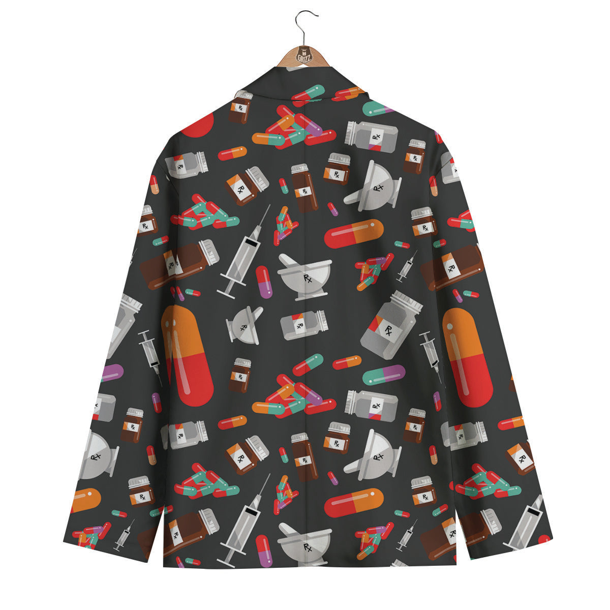 Pharmacist Pattern Men's Blazer-grizzshop