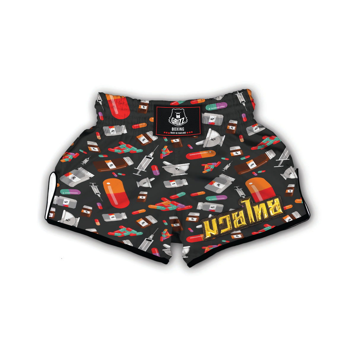 Pharmacist Pattern Muay Thai Boxing Shorts-grizzshop