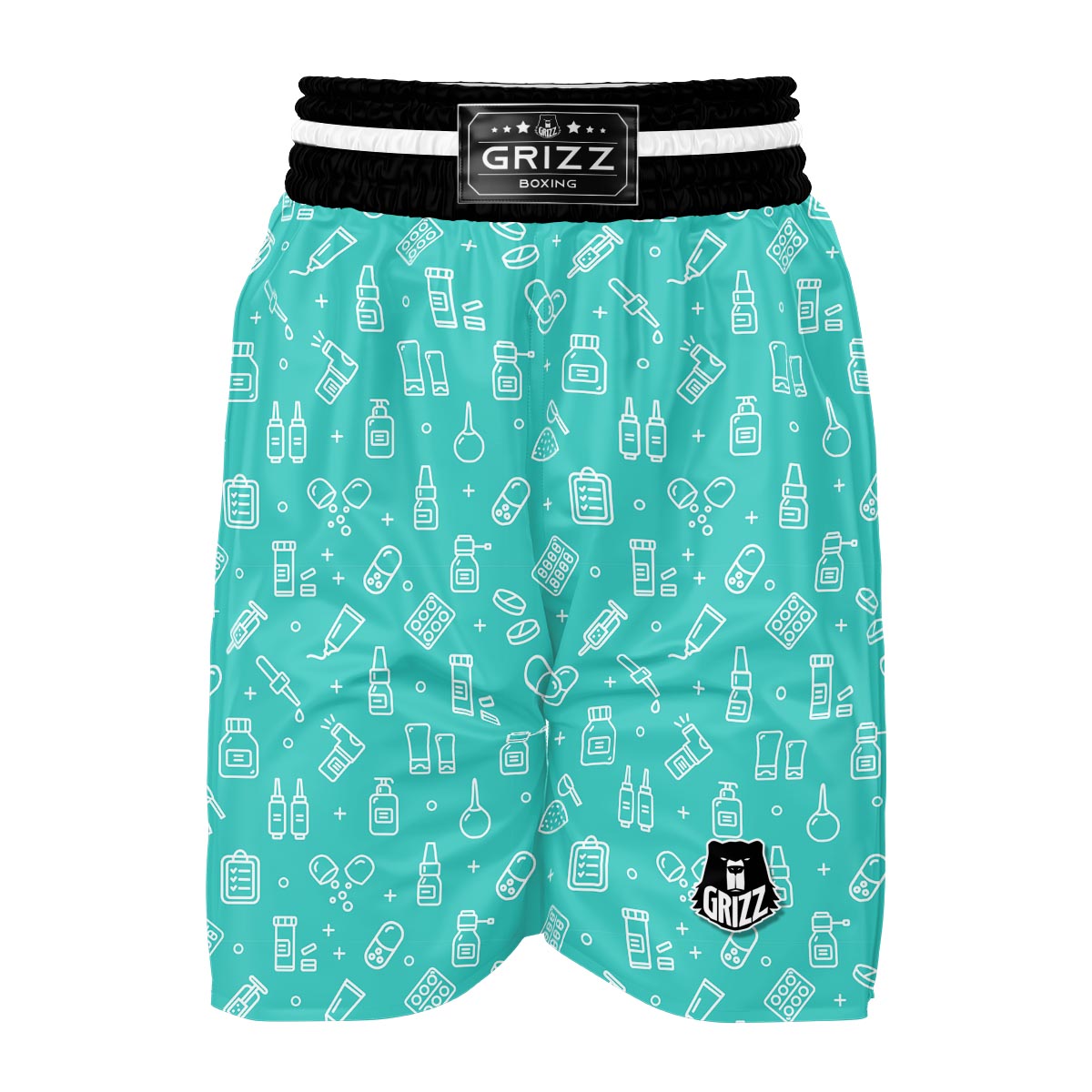 Pharmacy Pastel Print Pattern Boxing Shorts-grizzshop