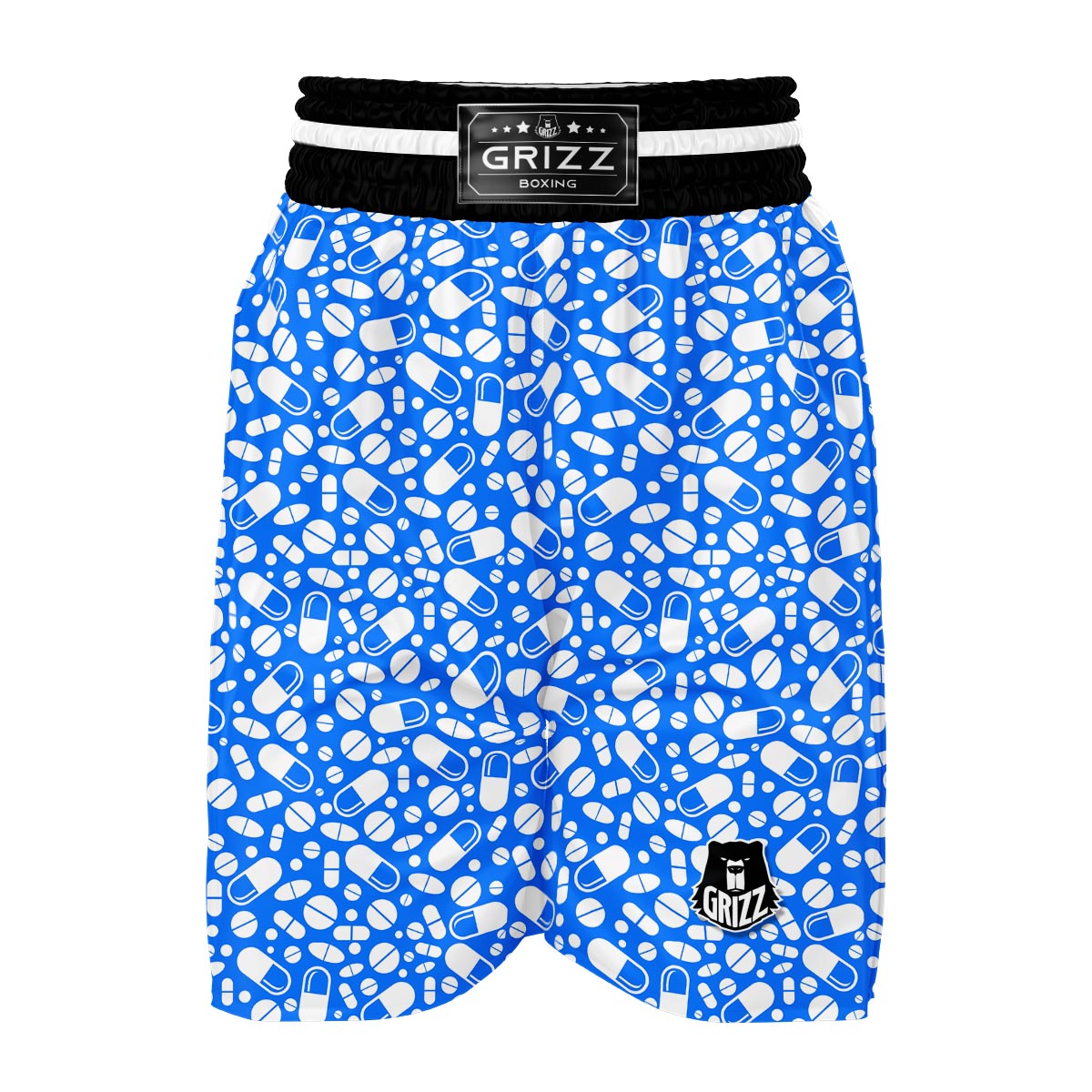 Pharmacy Pattern Print Boxing Shorts-grizzshop