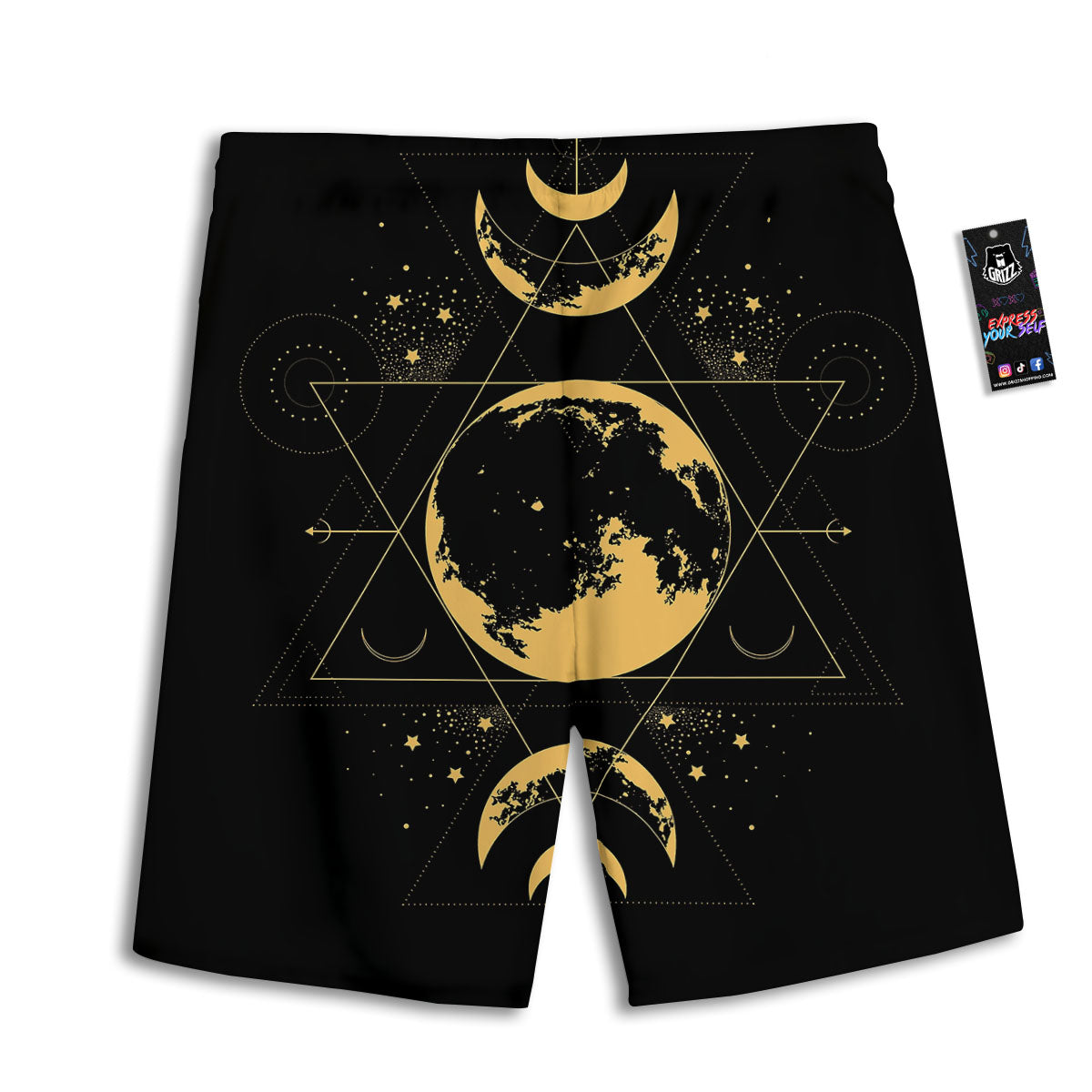 Polka Dot Halloween Pumkin Print Pattern Men's Athletic Shorts