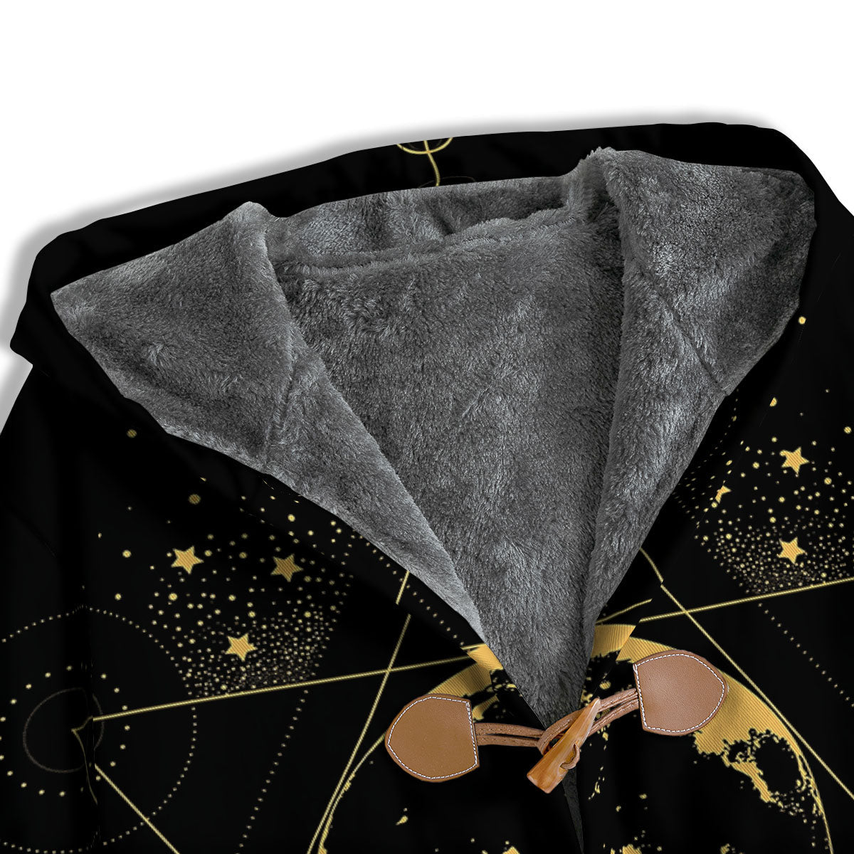 Phase Geometric Moon Print Men's Windbreaker Jacket-grizzshop