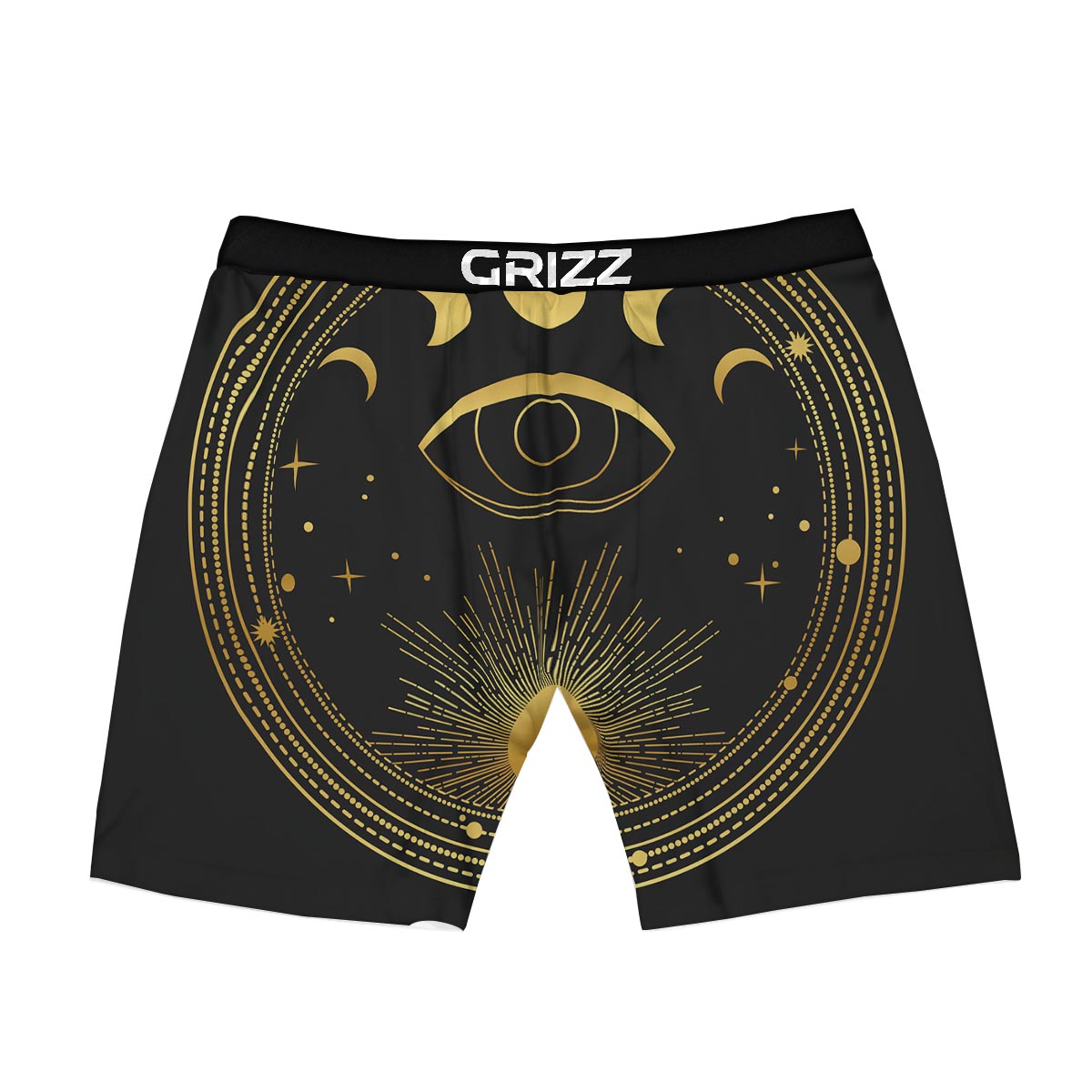 Phase Moon And Sun Print Boxer Briefs-grizzshop