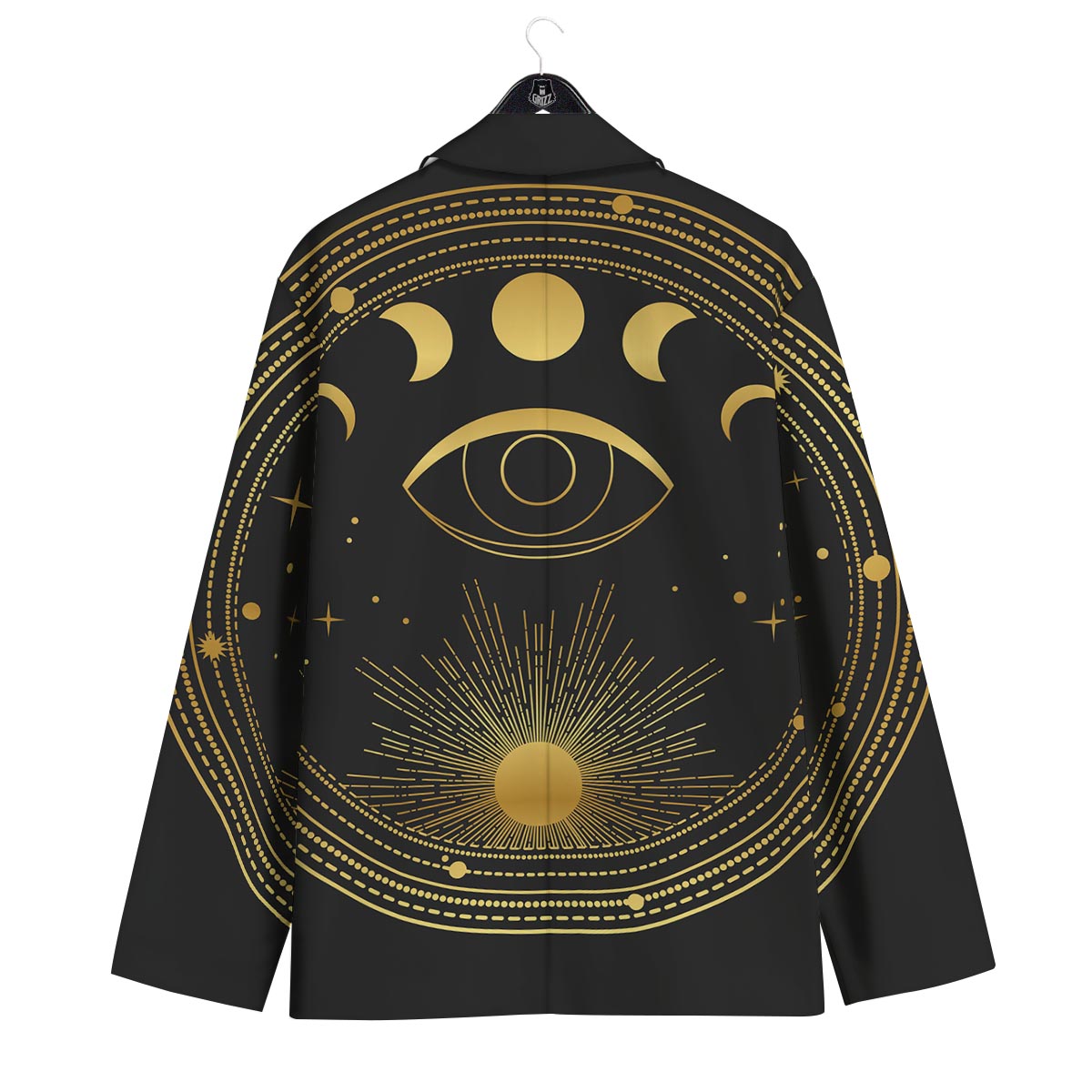 Phase Moon And Sun Print Men's Sport Coat-grizzshop