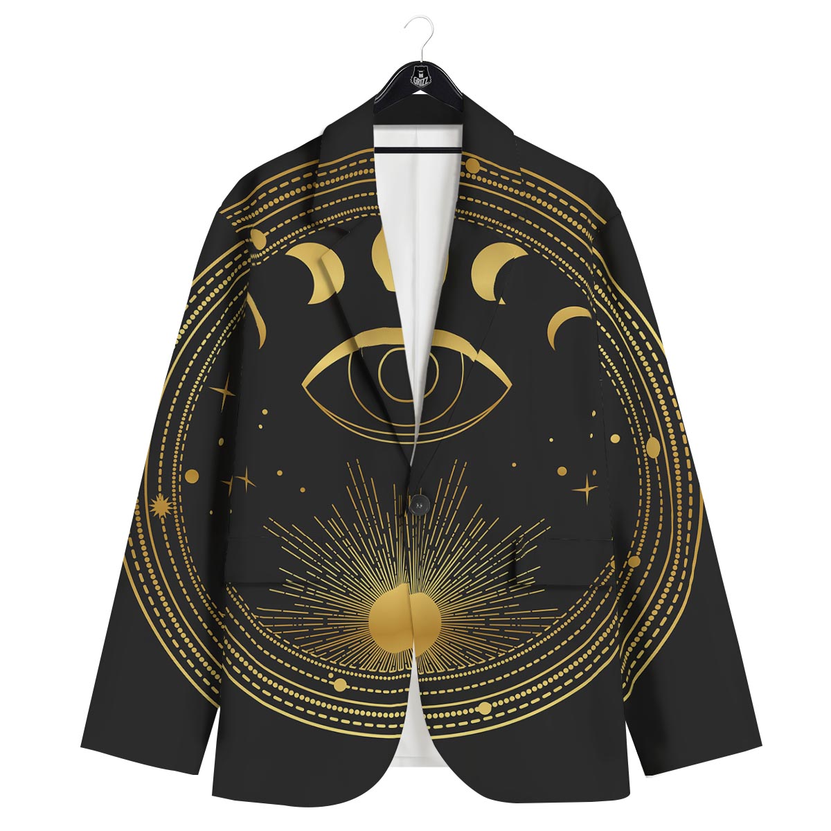Phase Moon And Sun Print Men's Sport Coat-grizzshop
