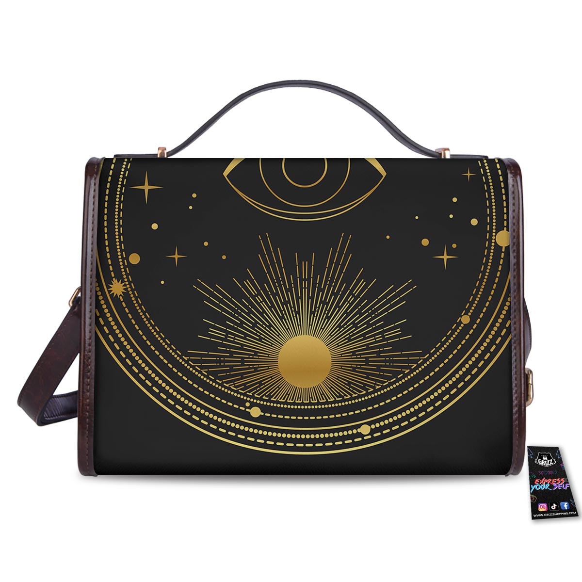 Phase Moon And Sun Print Women's Satchel Bag