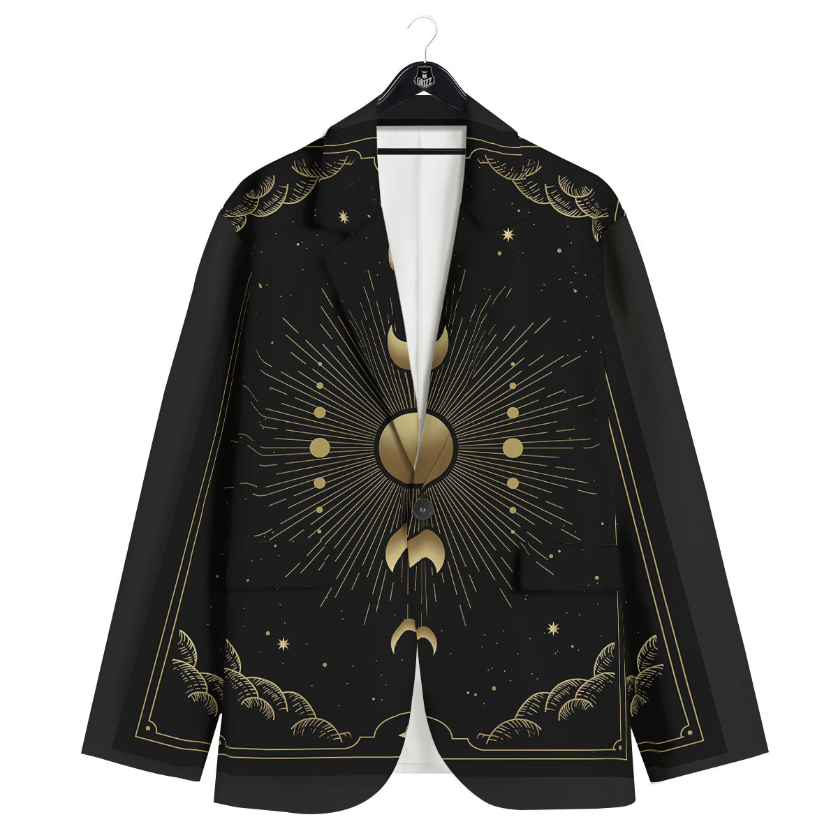 Phases And Eclipse Print Men's Sport Coat-grizzshop