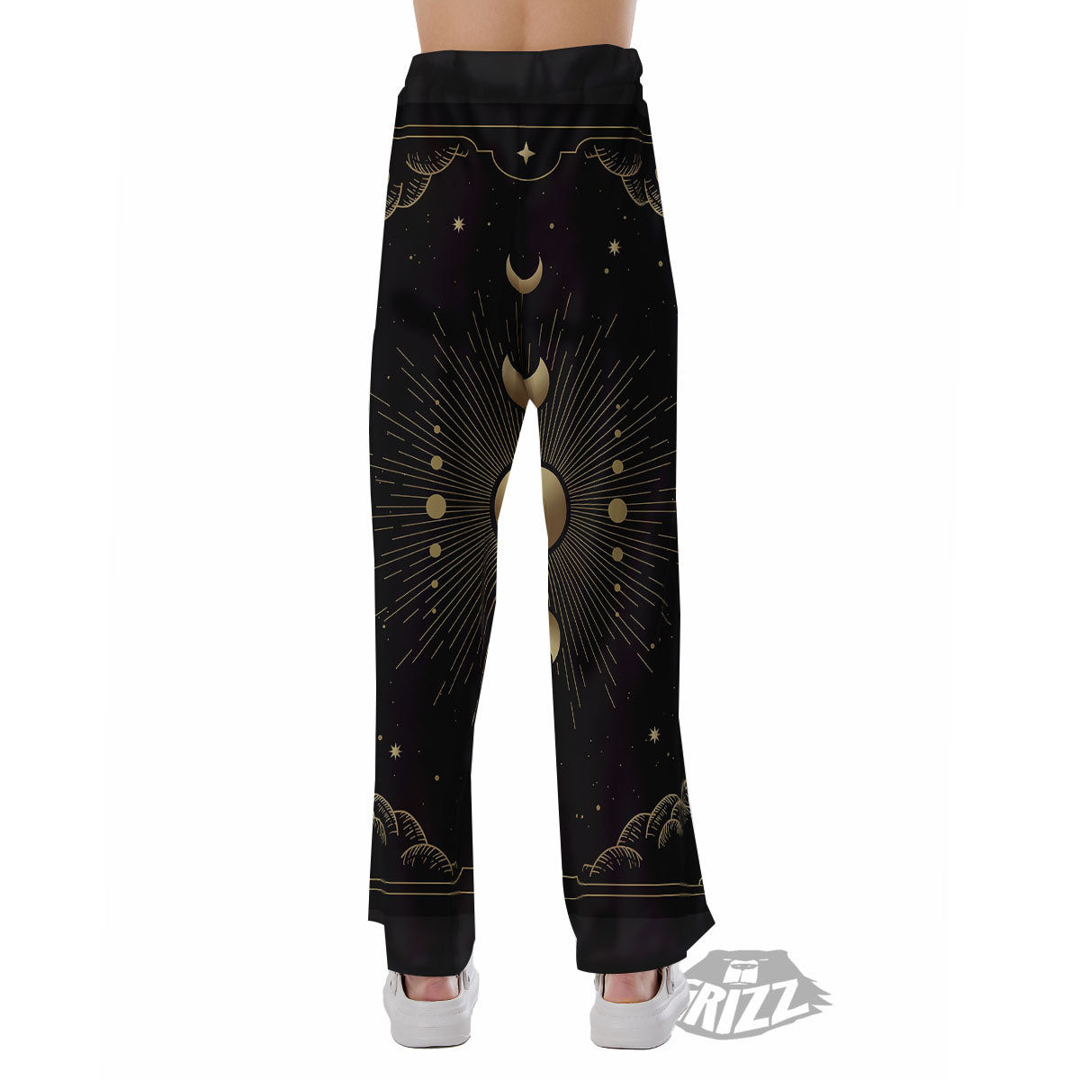 Phases And Eclipse Print Pajama Pants-grizzshop