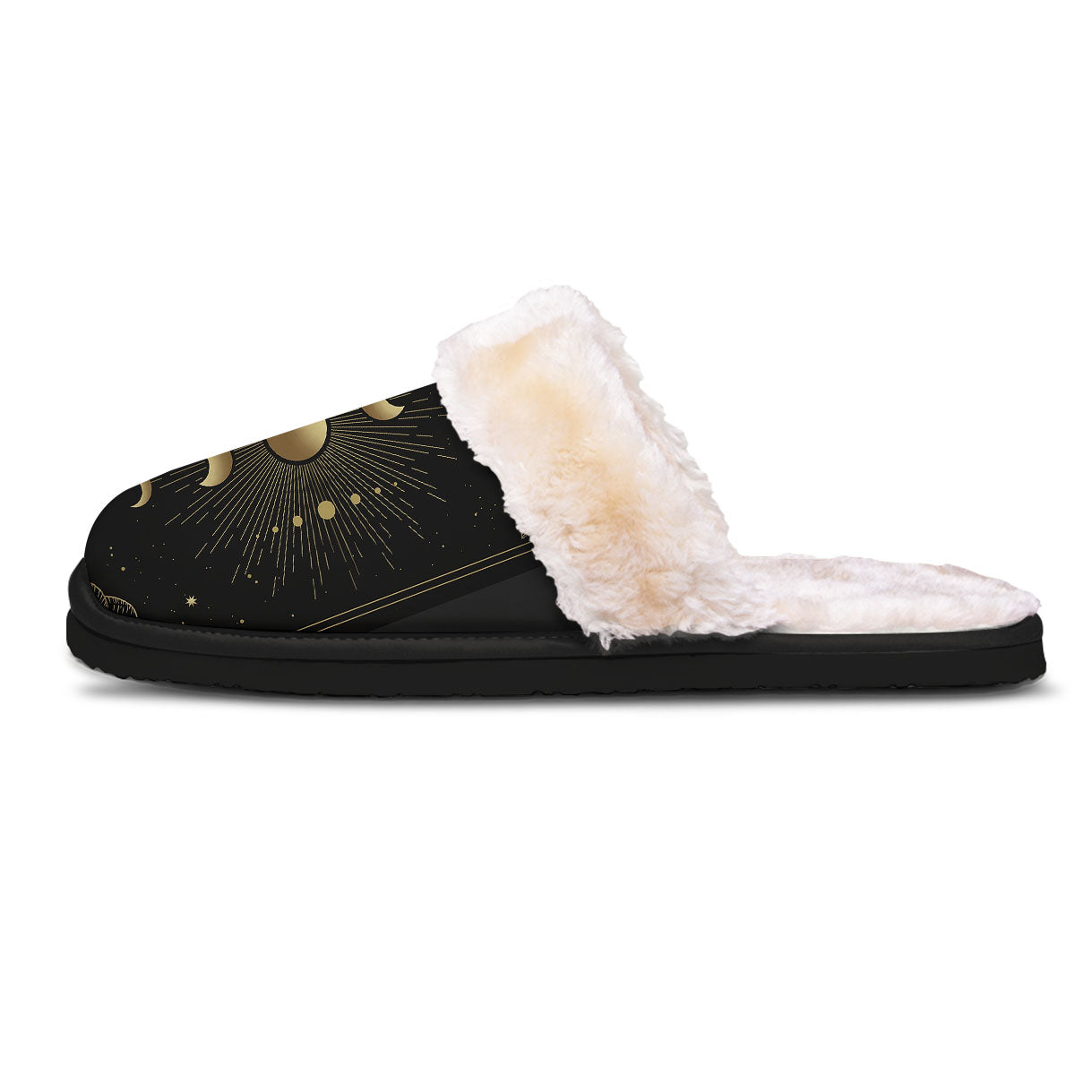 Phases And Eclipse Print Slippers-grizzshop