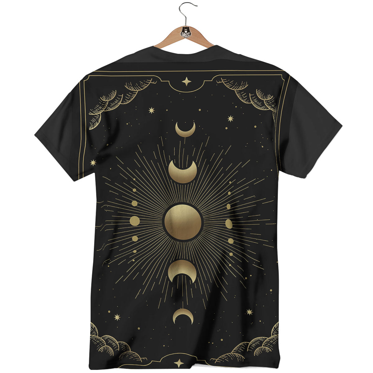 Phases And Eclipse Print T-Shirt-grizzshop