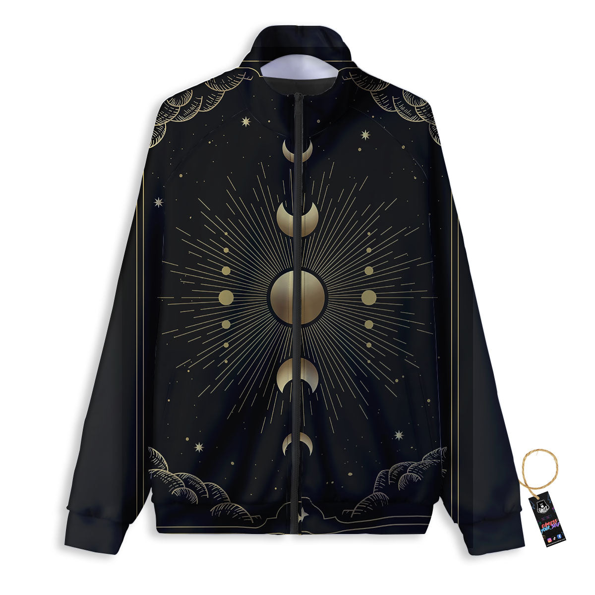 Phases And Eclipse Print Track Jacket-grizzshop