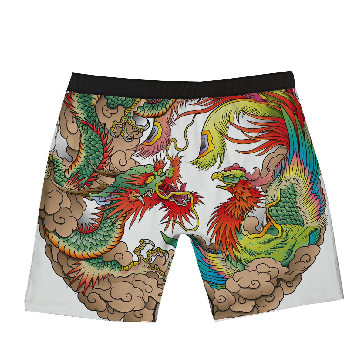 Phoenix And Dragon Japanese Tattoo Print Boxer Briefs-grizzshop