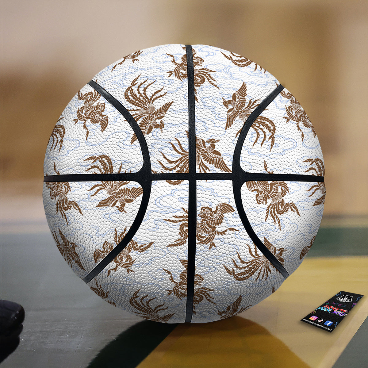 Phoenix Brown Print Pattern Basketball-grizzshop