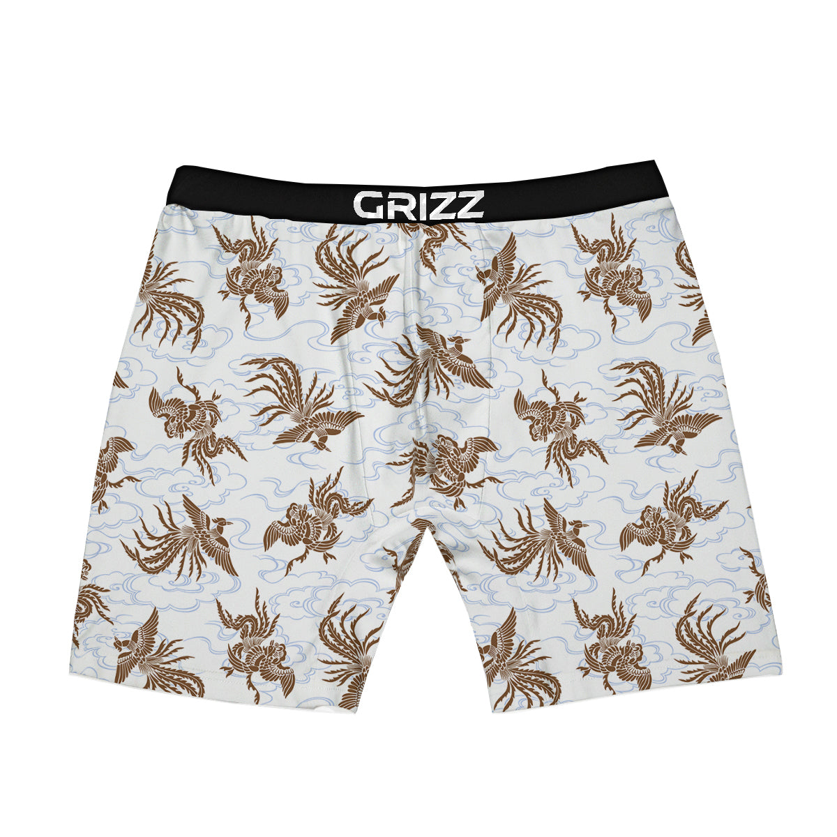 Phoenix Brown Print Pattern Boxer Briefs-grizzshop