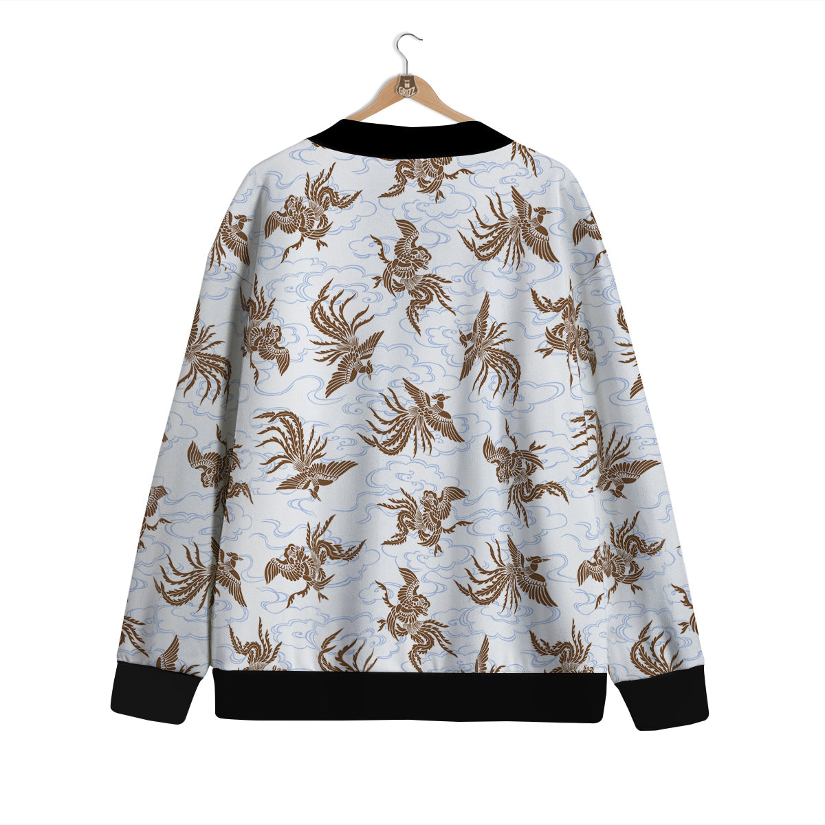 Phoenix Brown Print Pattern Cardigan-grizzshop