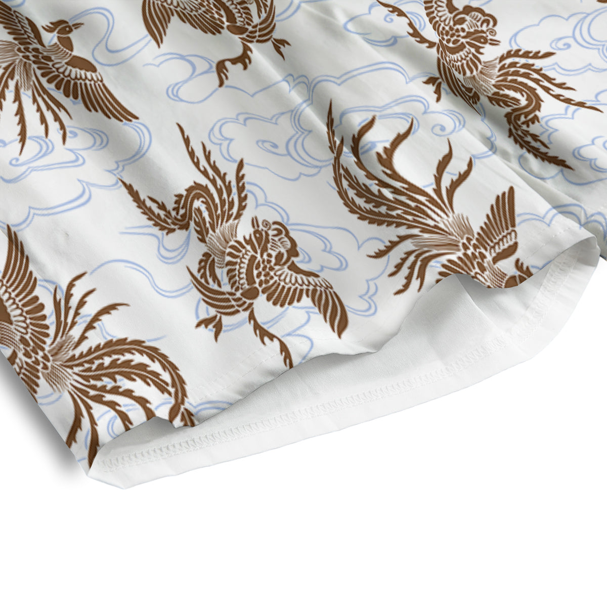 Phoenix Brown Print Pattern Men's Athletic Shorts