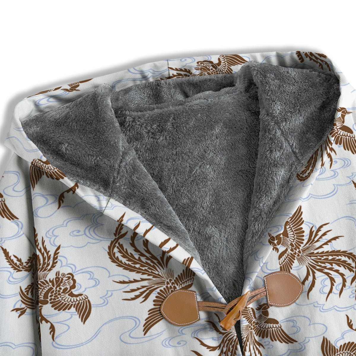 Phoenix Brown Print Pattern Men's Windbreaker Jacket-grizzshop