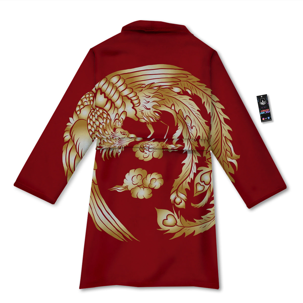 Phoenix Chinese Print Bathrobe-grizzshop