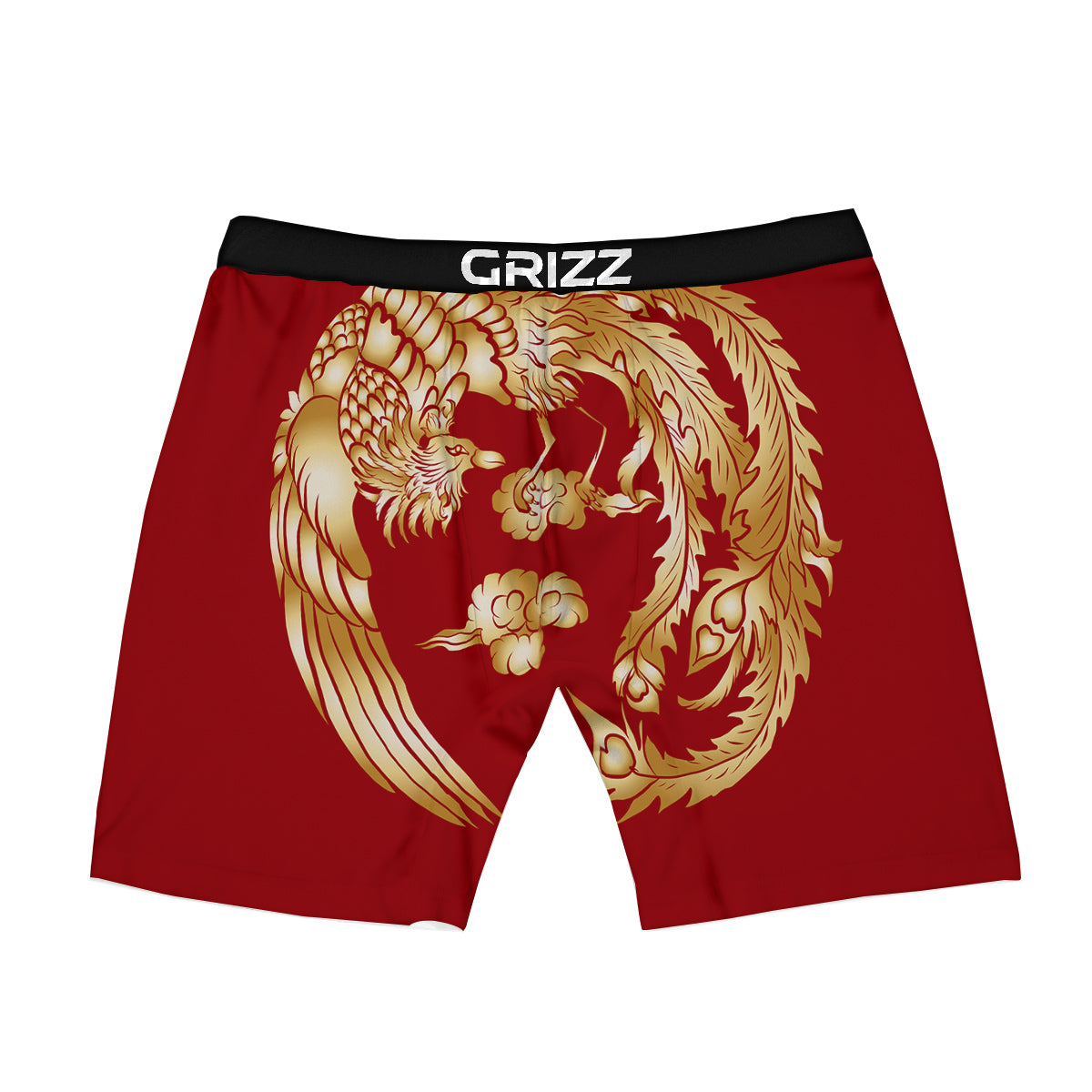 Phoenix Chinese Print Boxer Briefs-grizzshop