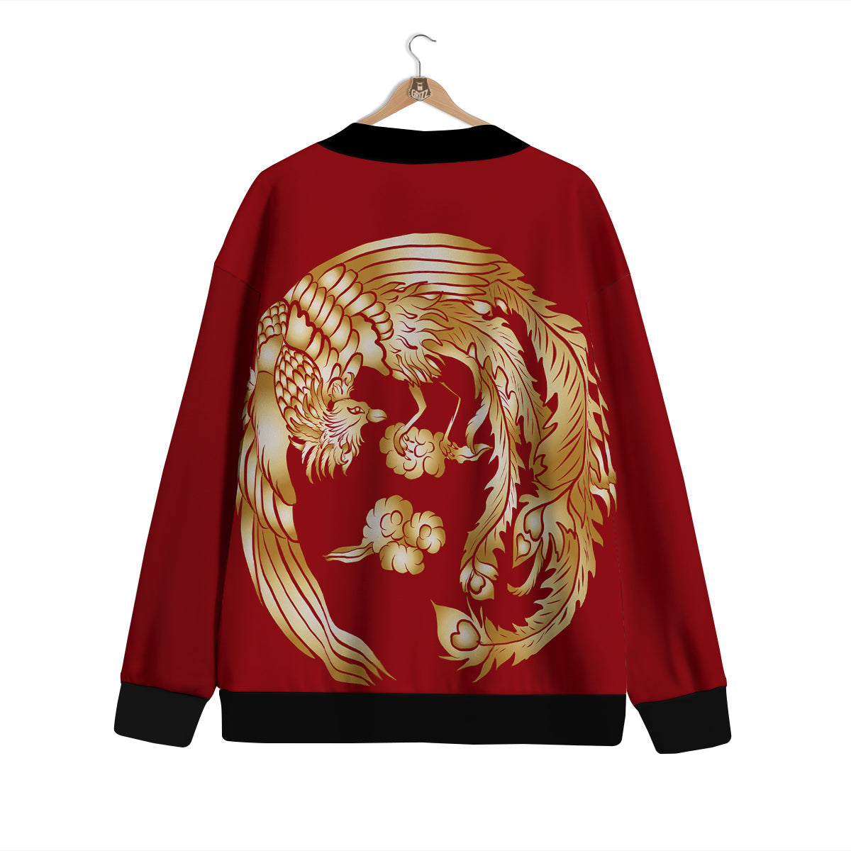 Phoenix Chinese Print Cardigan-grizzshop