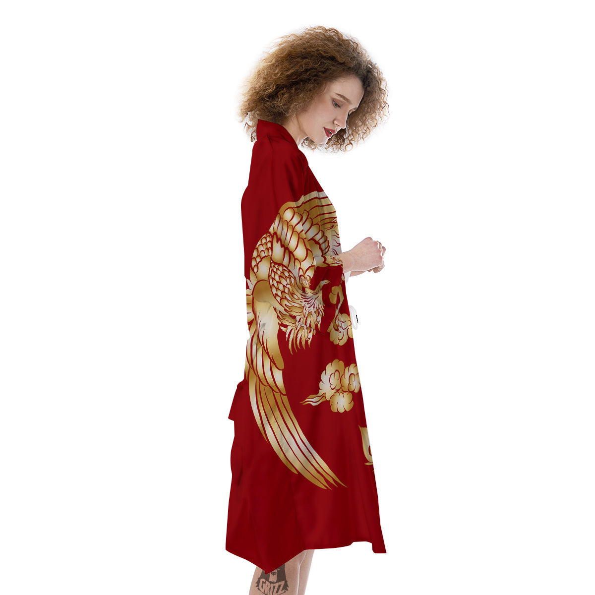 Phoenix Chinese Print Kimono-grizzshop