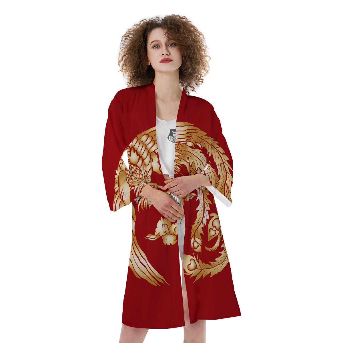 Phoenix Chinese Print Kimono-grizzshop