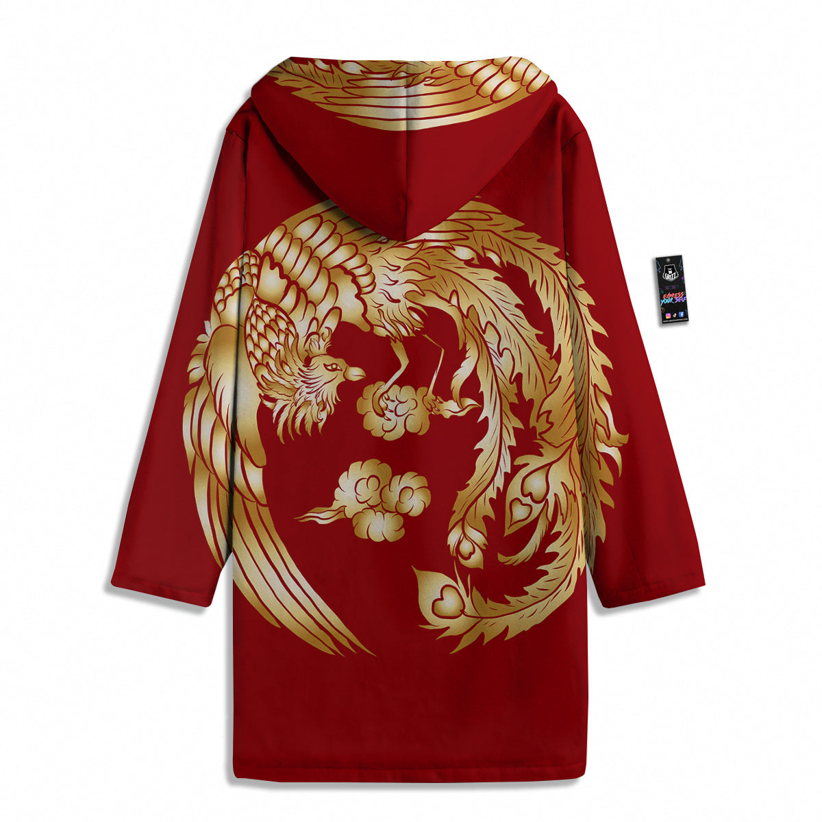 Phoenix Chinese Print Men's Windbreaker Jacket-grizzshop