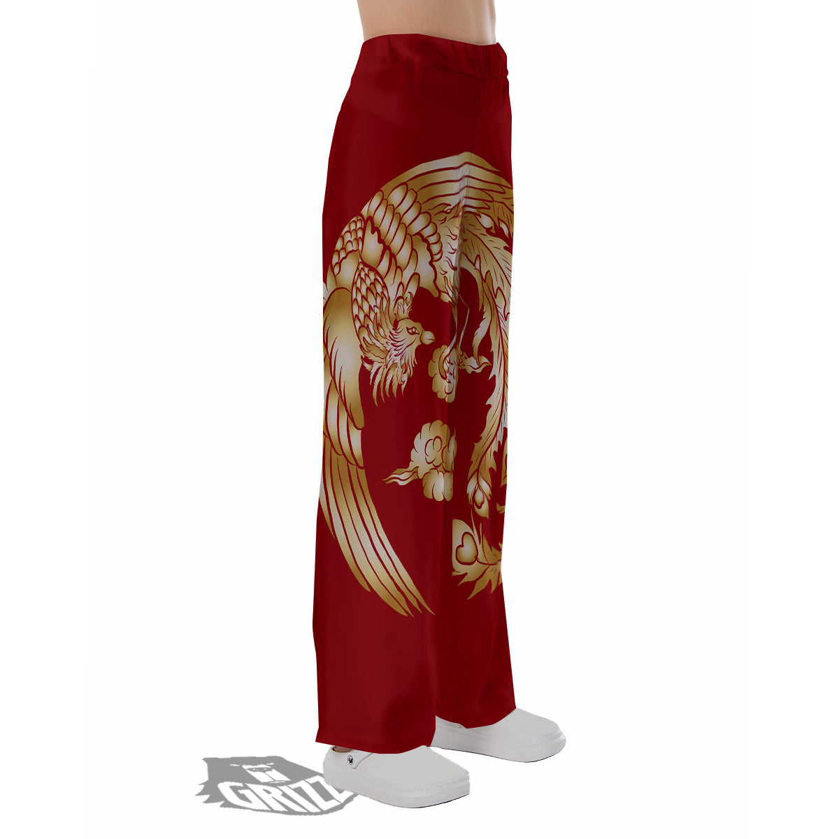 Phoenix Chinese Print Pajama Pants-grizzshop