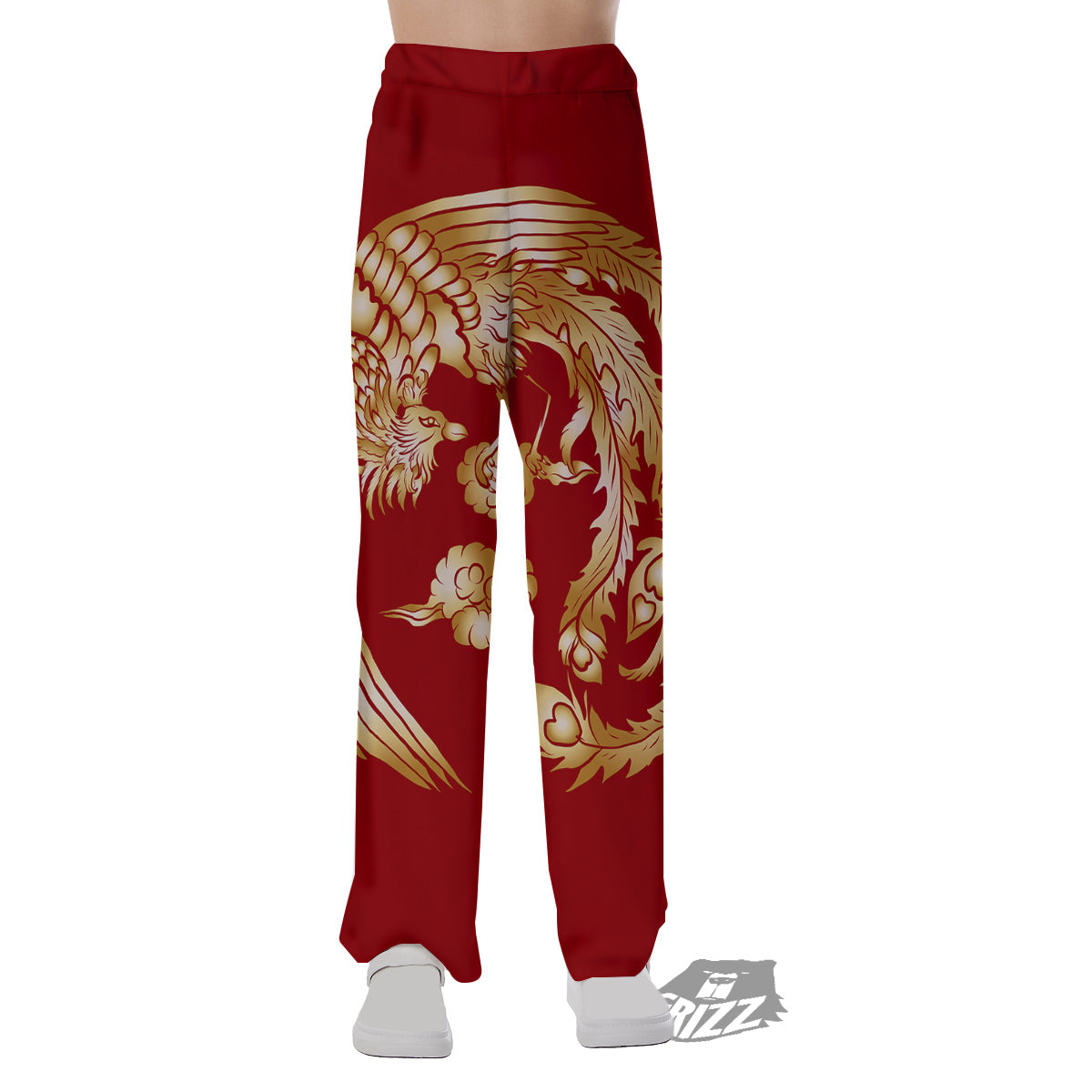 Phoenix Chinese Print Pajama Pants-grizzshop