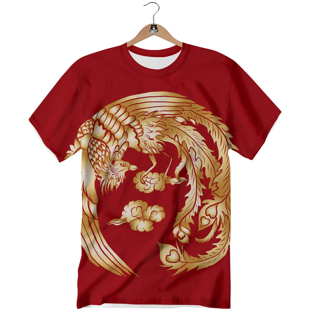 Phoenix Chinese Print T-Shirt-grizzshop