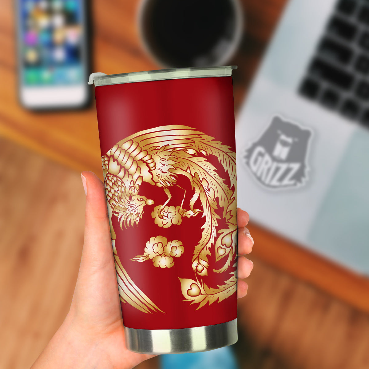 Phoenix Chinese Print Tumbler-grizzshop
