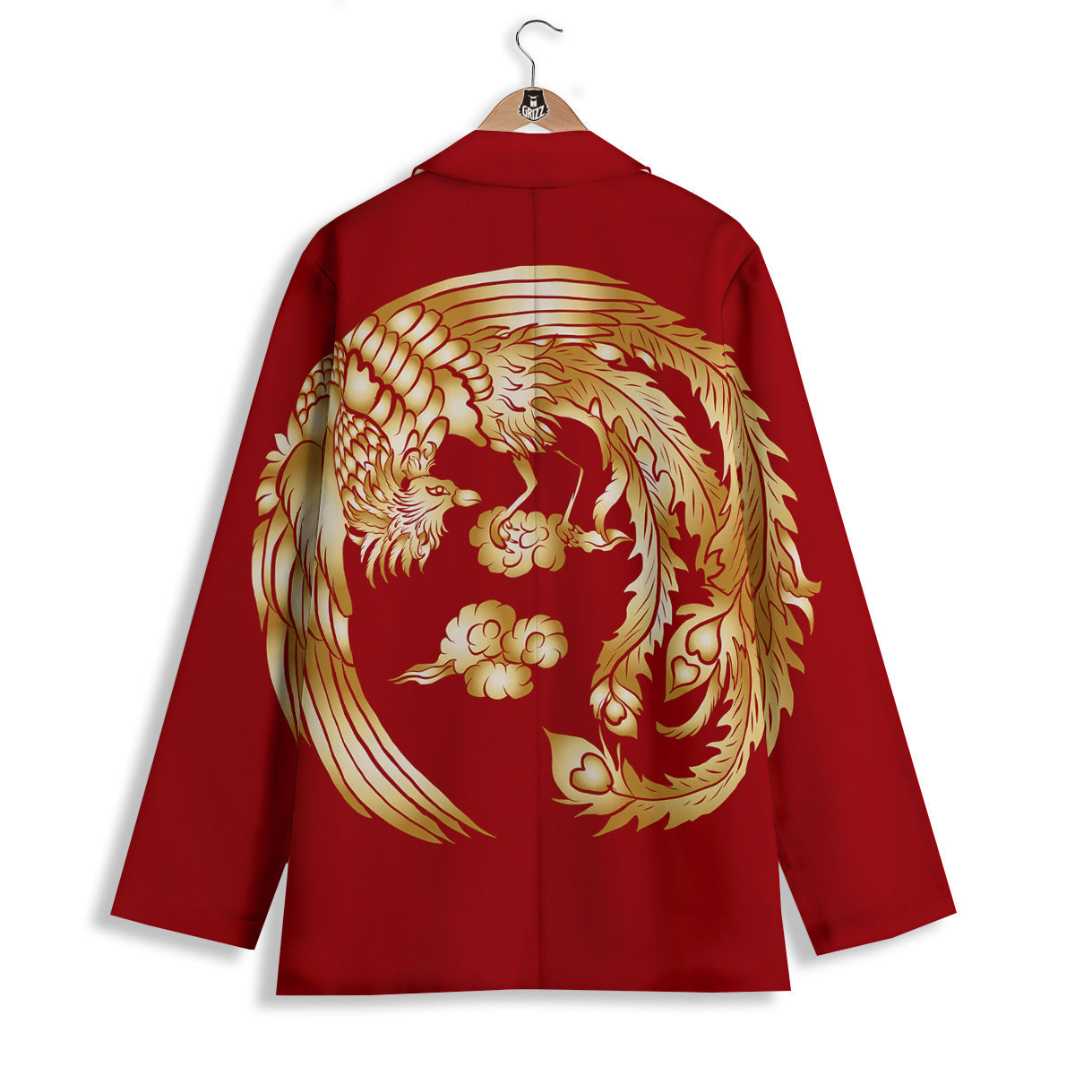 Phoenix Chinese Print Women's Blazer-grizzshop