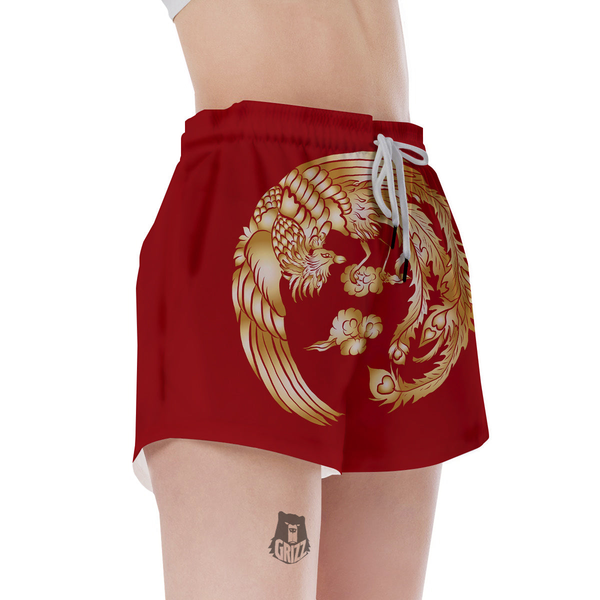 Phoenix Chinese Print Women's Shorts-grizzshop