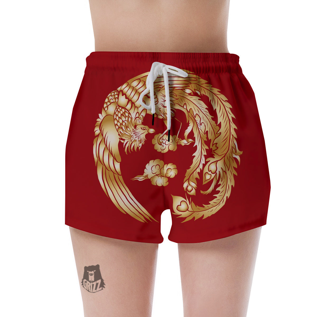 Phoenix Chinese Print Women's Shorts-grizzshop