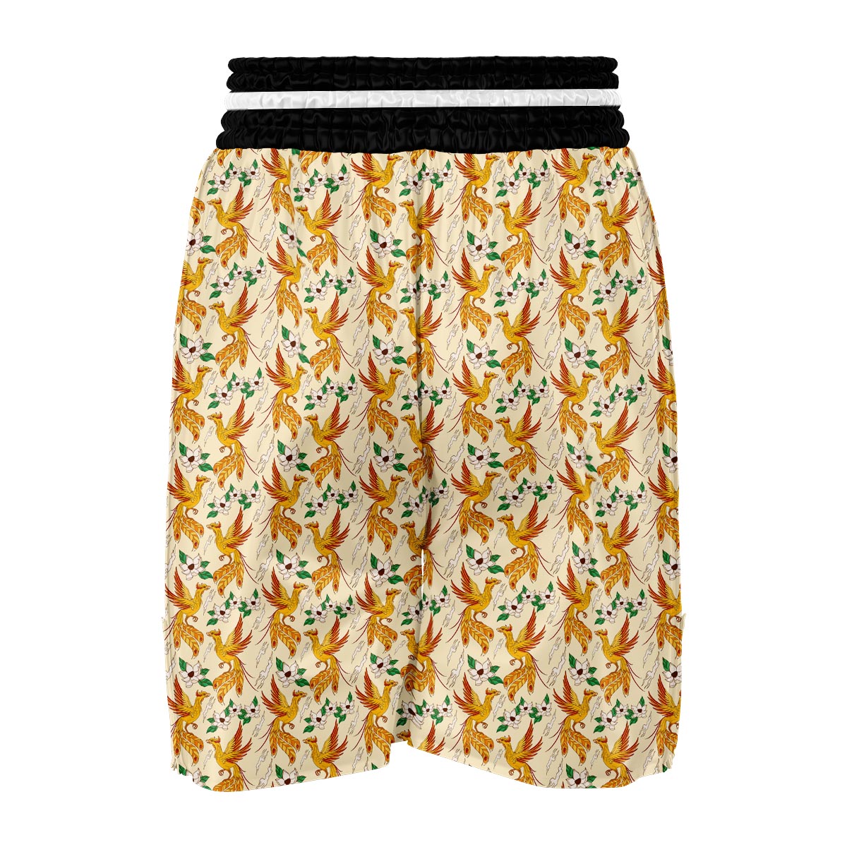 Phoenix Floral Pattern Print Boxing Shorts-grizzshop