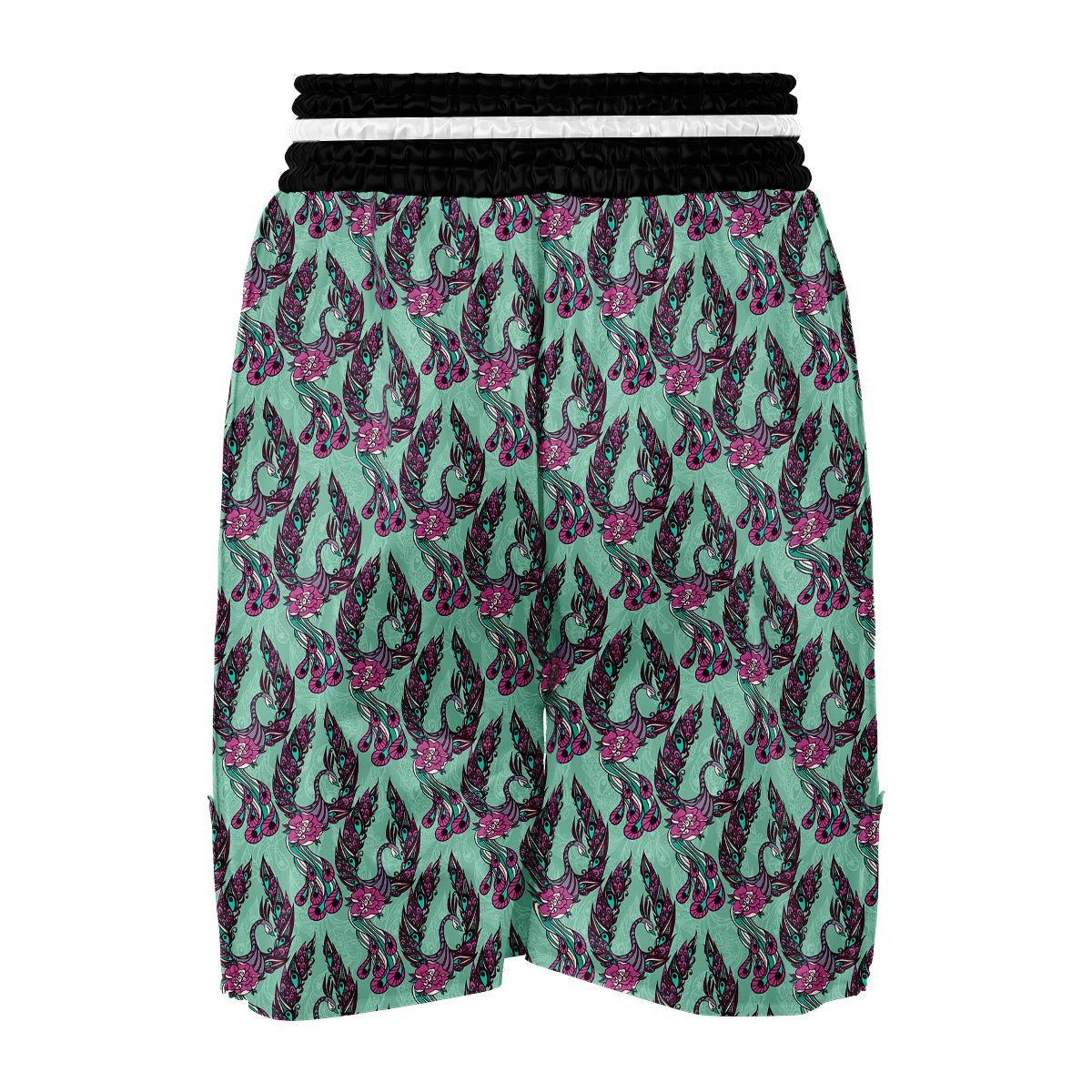 Phoenix Floral Print Pattern Boxing Shorts-grizzshop