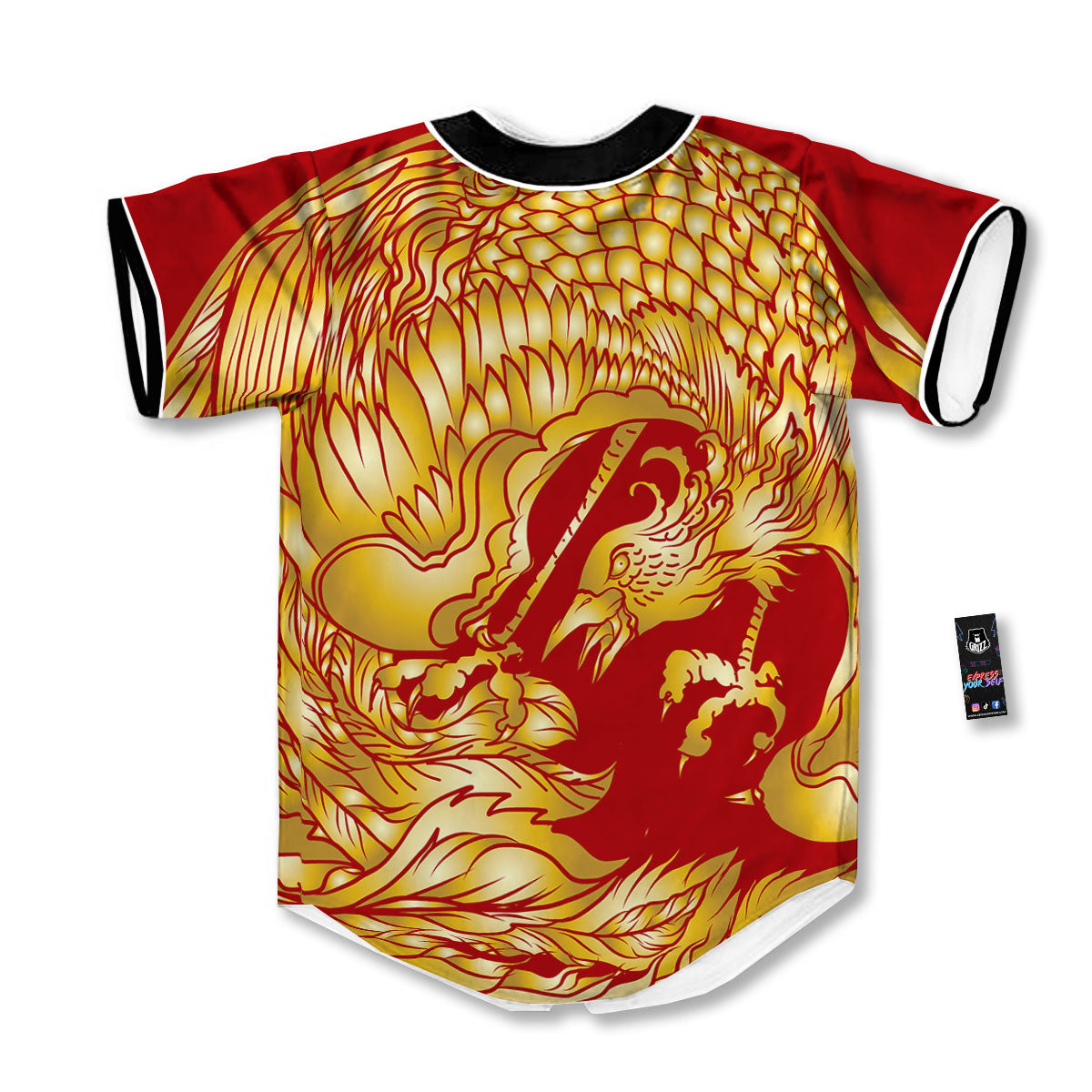 Phoenix Japanese Print Baseball Jersey-grizzshop