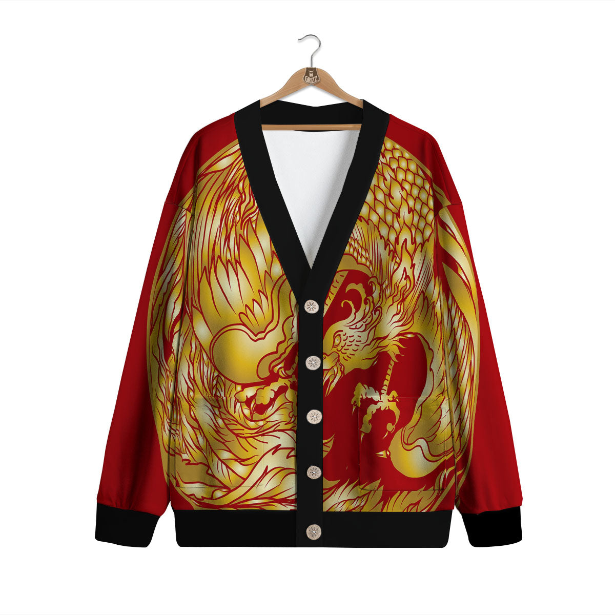 Phoenix Japanese Print Cardigan-grizzshop