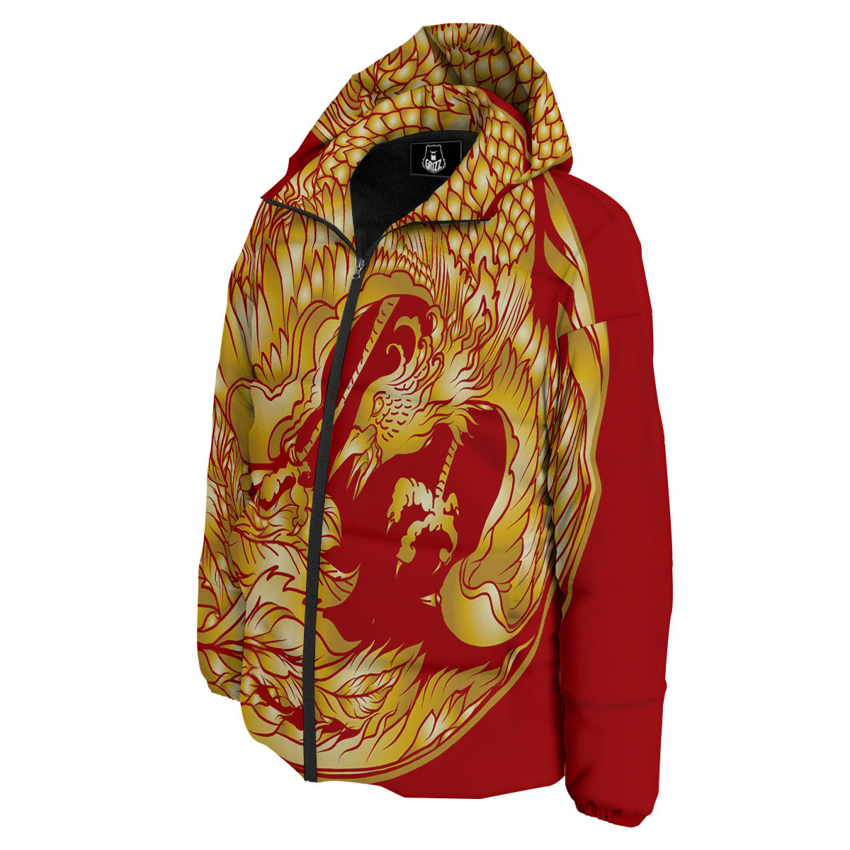 Phoenix Japanese Print Down Jacket-grizzshop