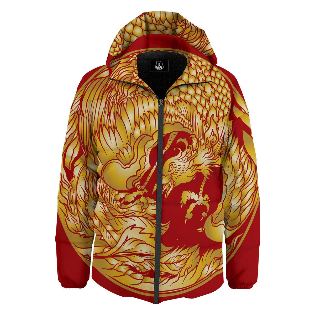 Phoenix Japanese Print Down Jacket-grizzshop