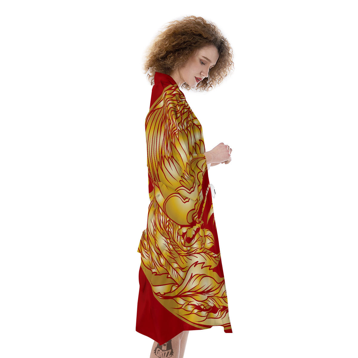 Phoenix Japanese Print Kimono-grizzshop